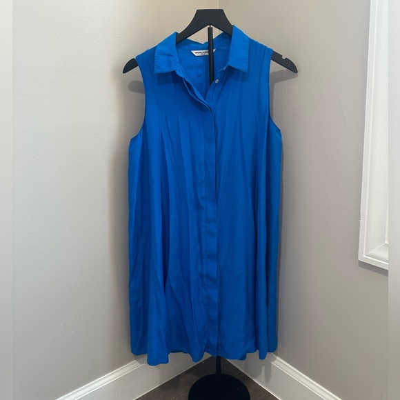 Amanda Uprichard Dresses & Skirts - Amanda Uprichard Royal Blue Collared Mini Dress 100% Silk